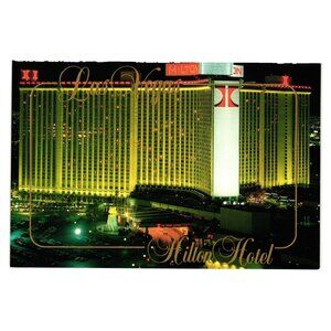 Hilton Casino Hotel Vacation Gambling Vintage Postcard Collector Series LV101